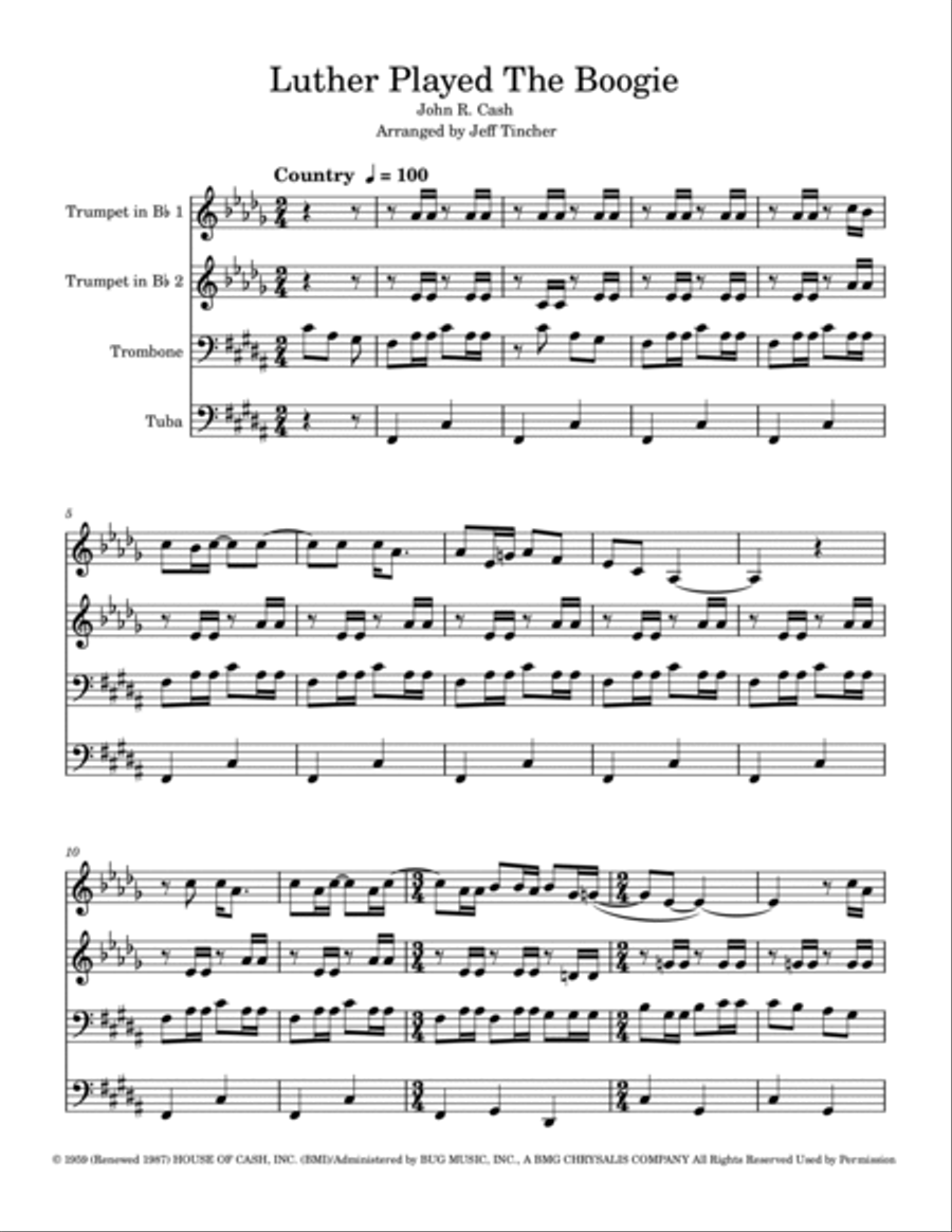 Luther Played The Boogie Woodwind Quintet scores gallery preview page 2