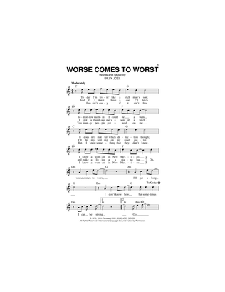 Book cover for Worse Comes To Worst