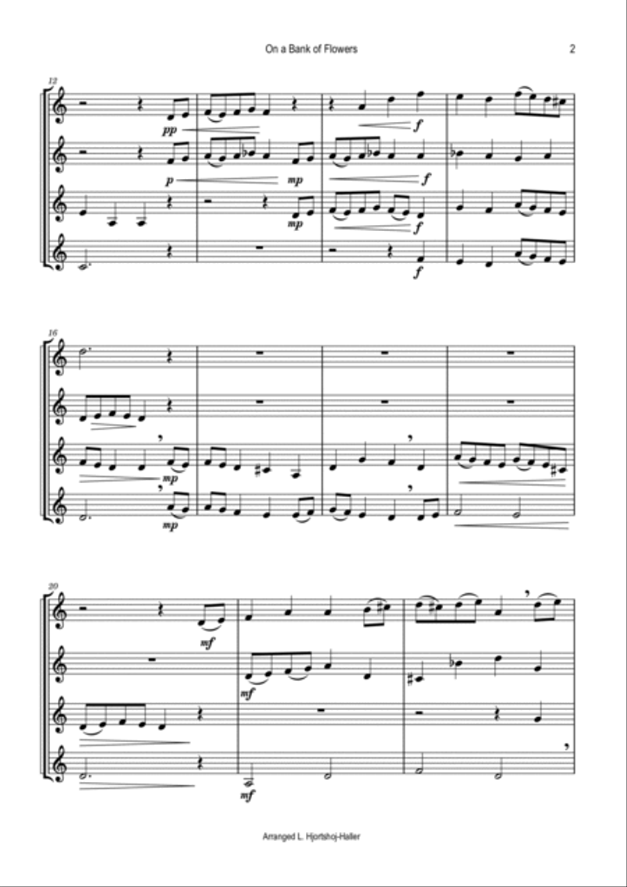 On a Bank of Flowers B-Flat Trumpet scores gallery preview page 2