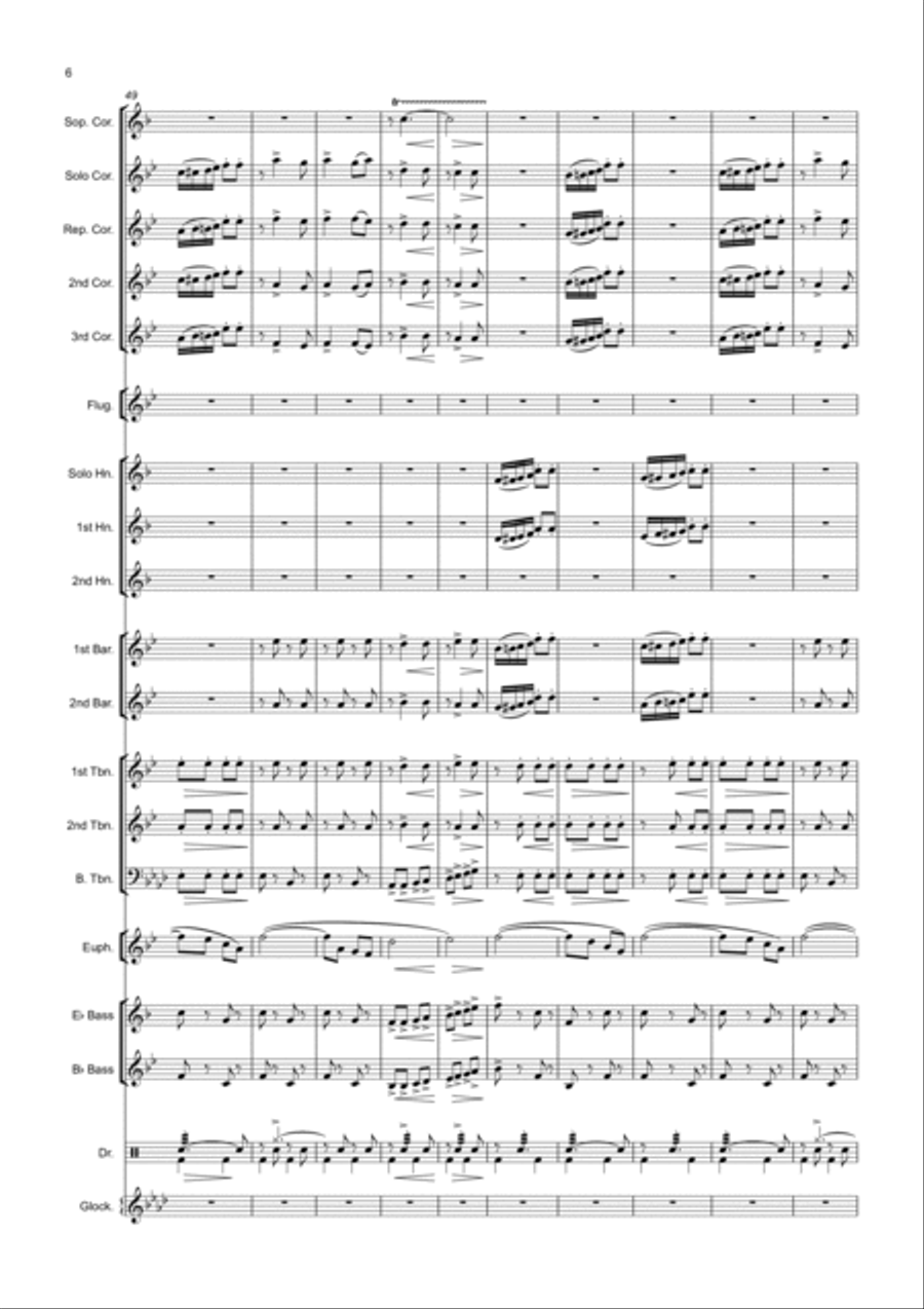 Ryan's Daughter - Main Title Brass Band scores gallery preview page 6