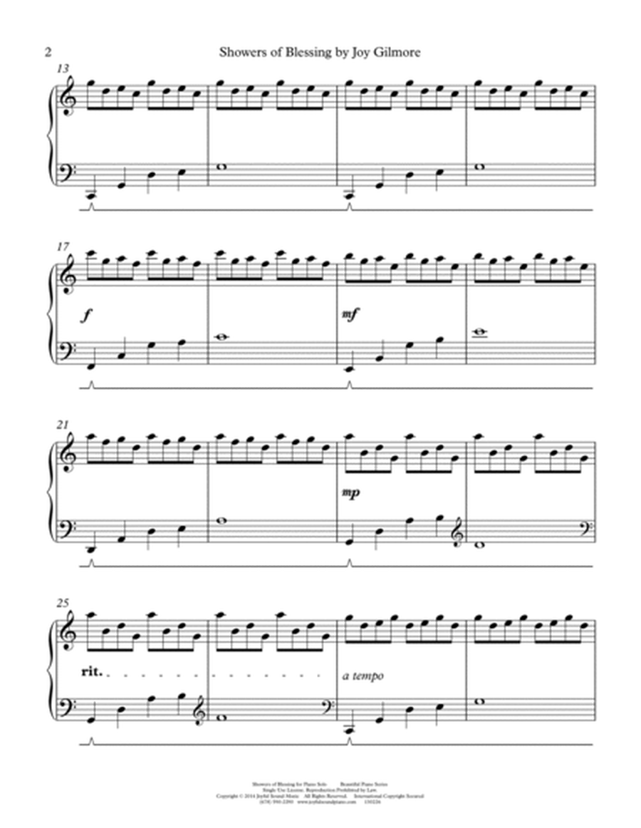 Showers of Blessing for Piano Solo image number null