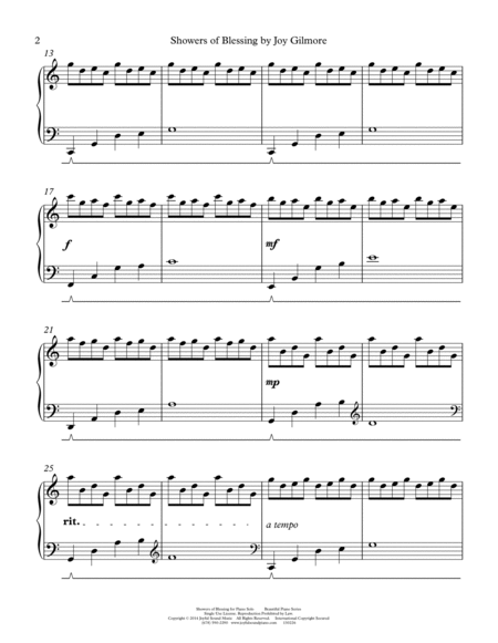 Showers of Blessing for Piano Solo image number null