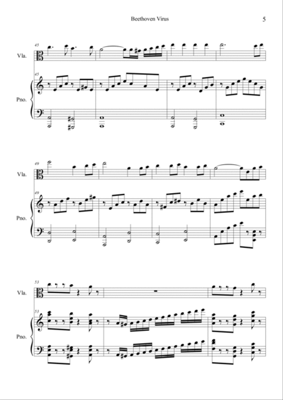 Beethoven Virus Viola scores gallery preview page 5