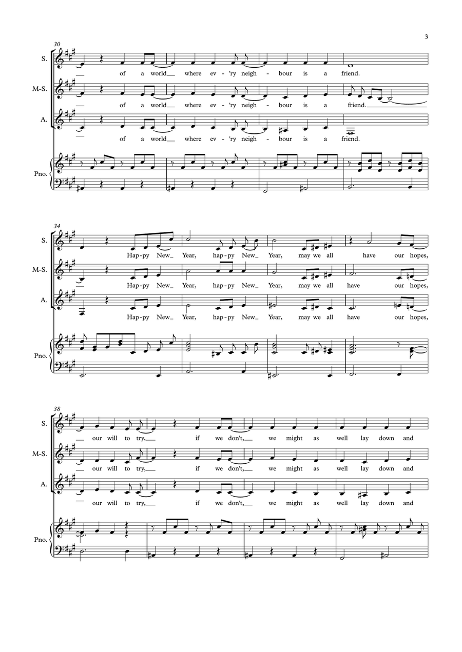 Happy New Year SSA scores gallery preview page 3