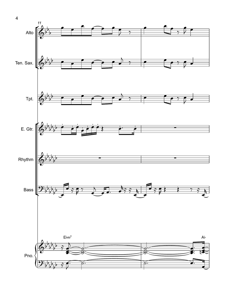 Mr. Cordon Jazz Ensemble scores gallery preview page 4