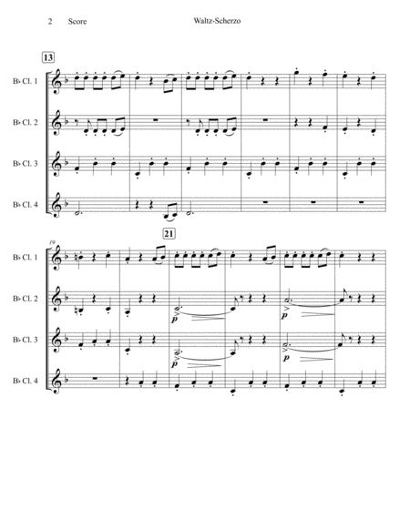 Shostakovich Waltz Scherzo for Clarinet Quartet image number null
