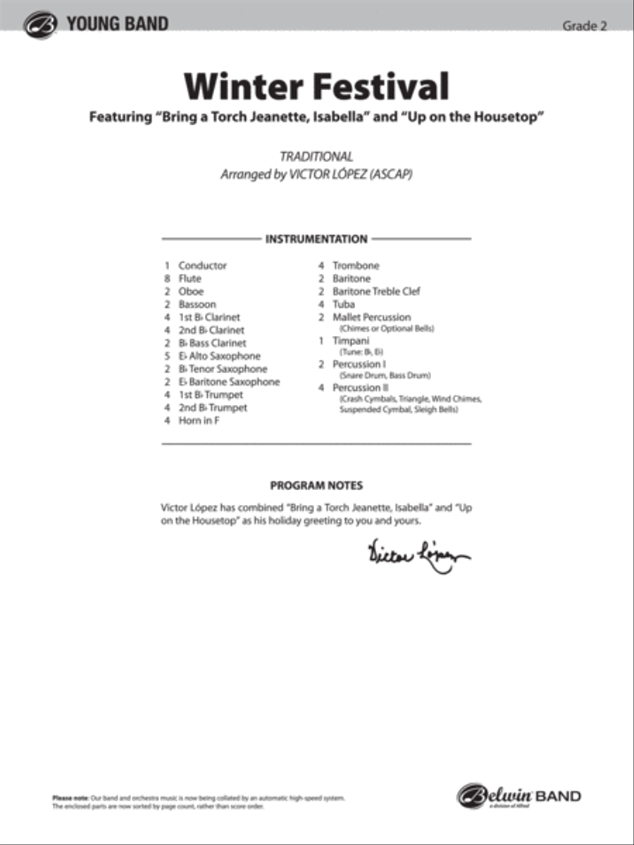 Winter Festival Concert Band scores gallery preview page 2