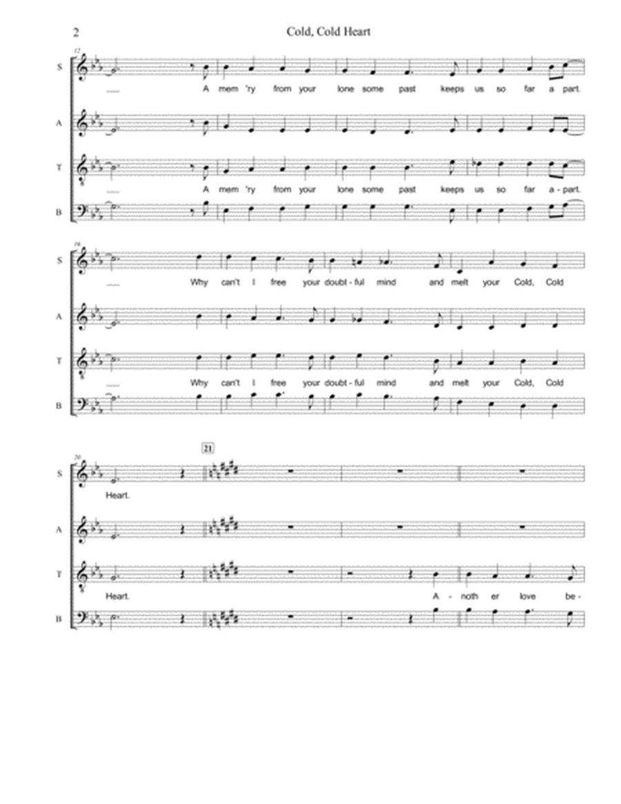 Cold, Cold Heart - SATB only image number null