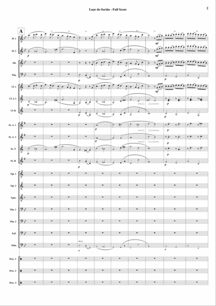 Luar do Sertão (Brazilian Moonlight) - Full Score and Parts Concert Band scores gallery preview page 4
