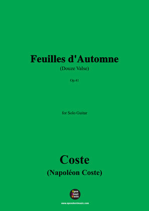 Coste-Feuilles d'Automne(Douze Valse),Op.41,for Guitar