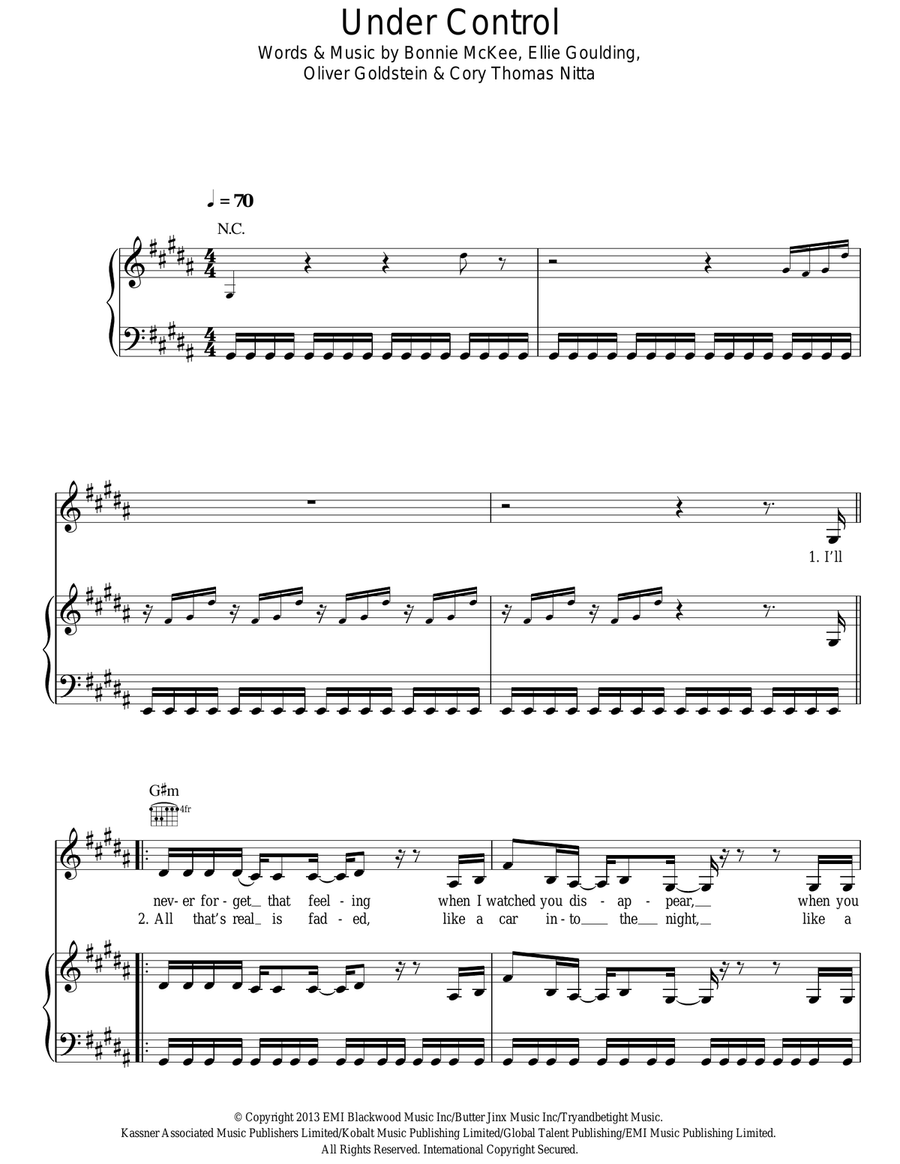 Under Control Acoustic Guitar scores gallery preview page 1