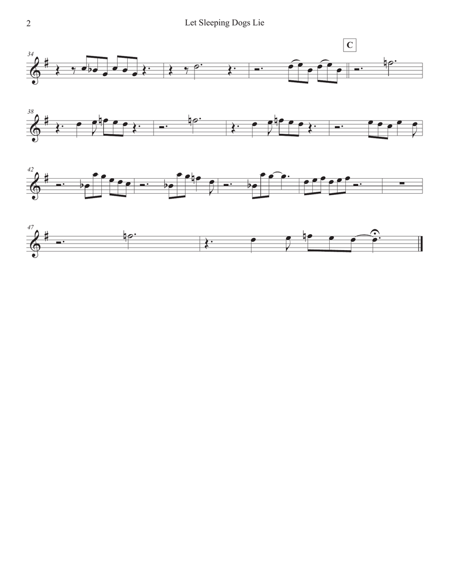 Let Sleeping Dog's Lie Concert Band scores gallery preview page 2