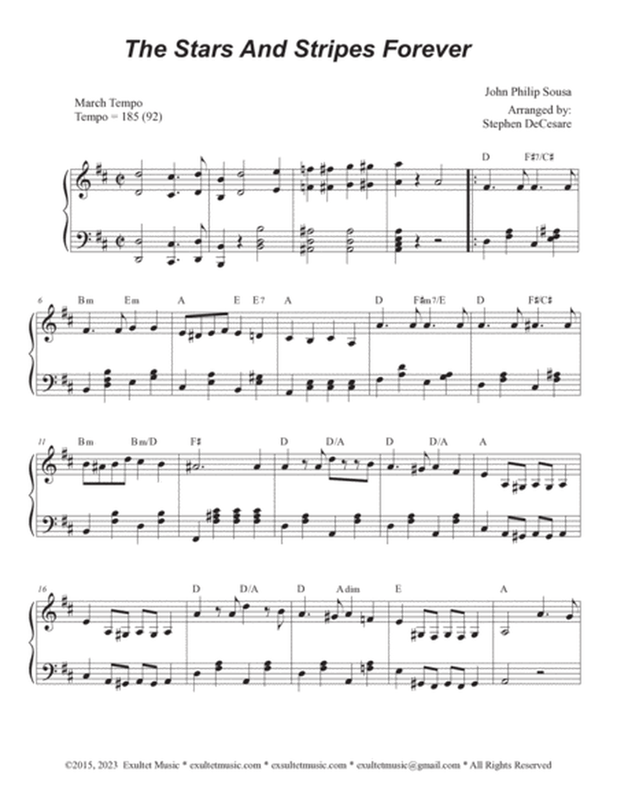 The Stars and Stripes Forever (Viola solo and Piano) image number null