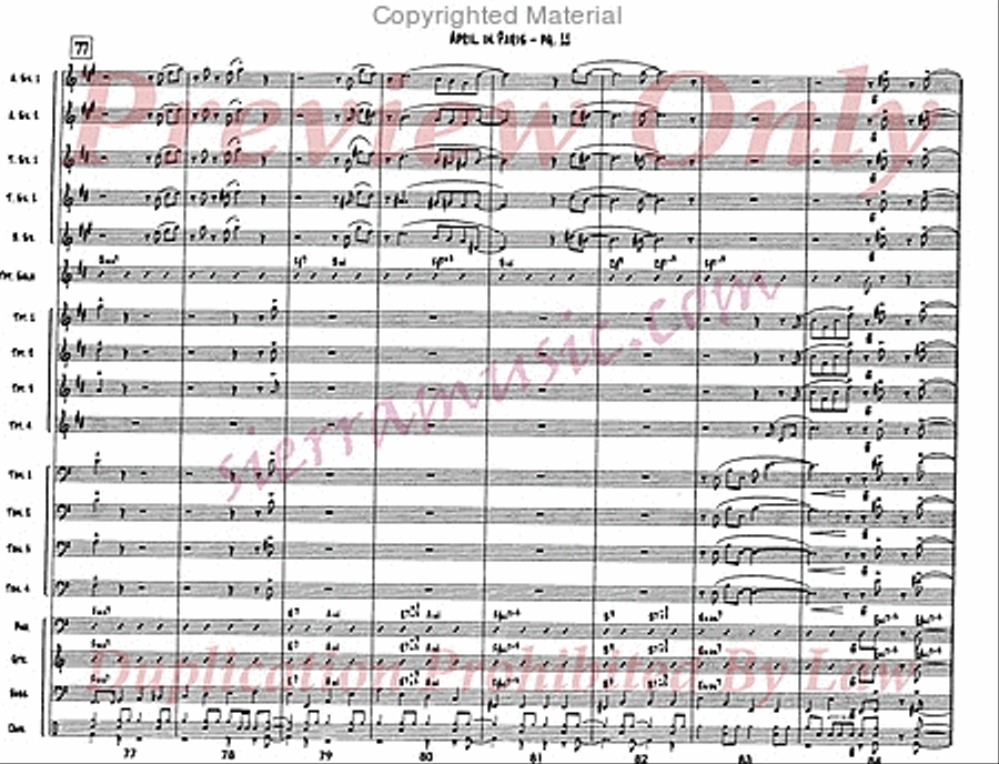 April In Paris April In Paris Jazz Ensemble scores gallery preview page 12