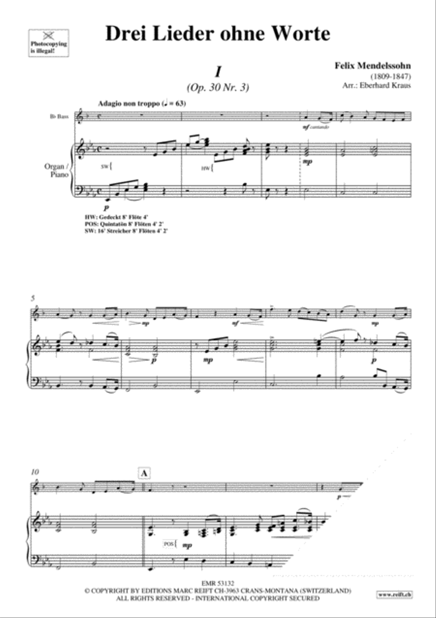 Drei Lieder ohne Worte Organ scores gallery preview page 4
