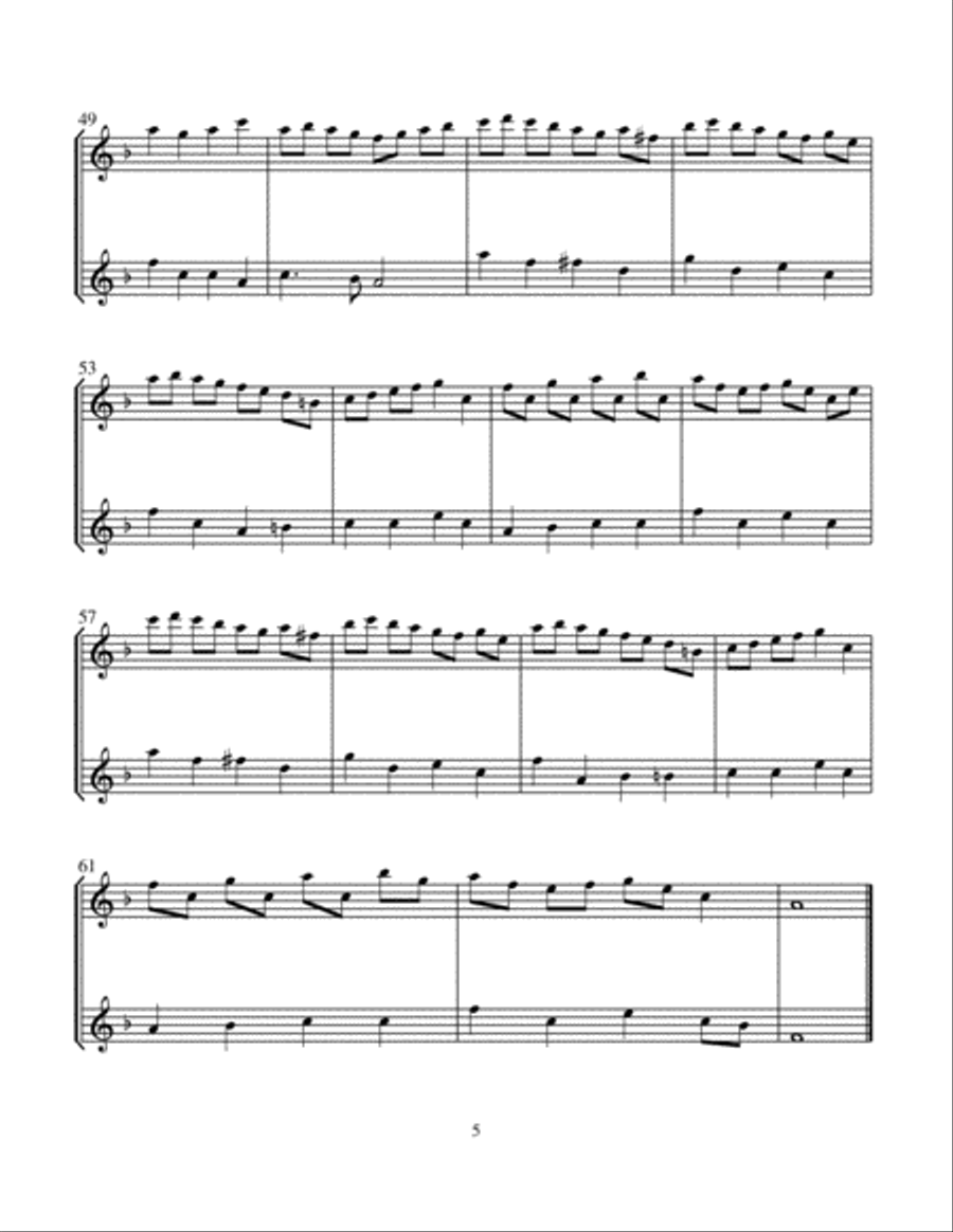 Intermediate Christmas Flute Duets Flute Duet scores gallery preview page 6
