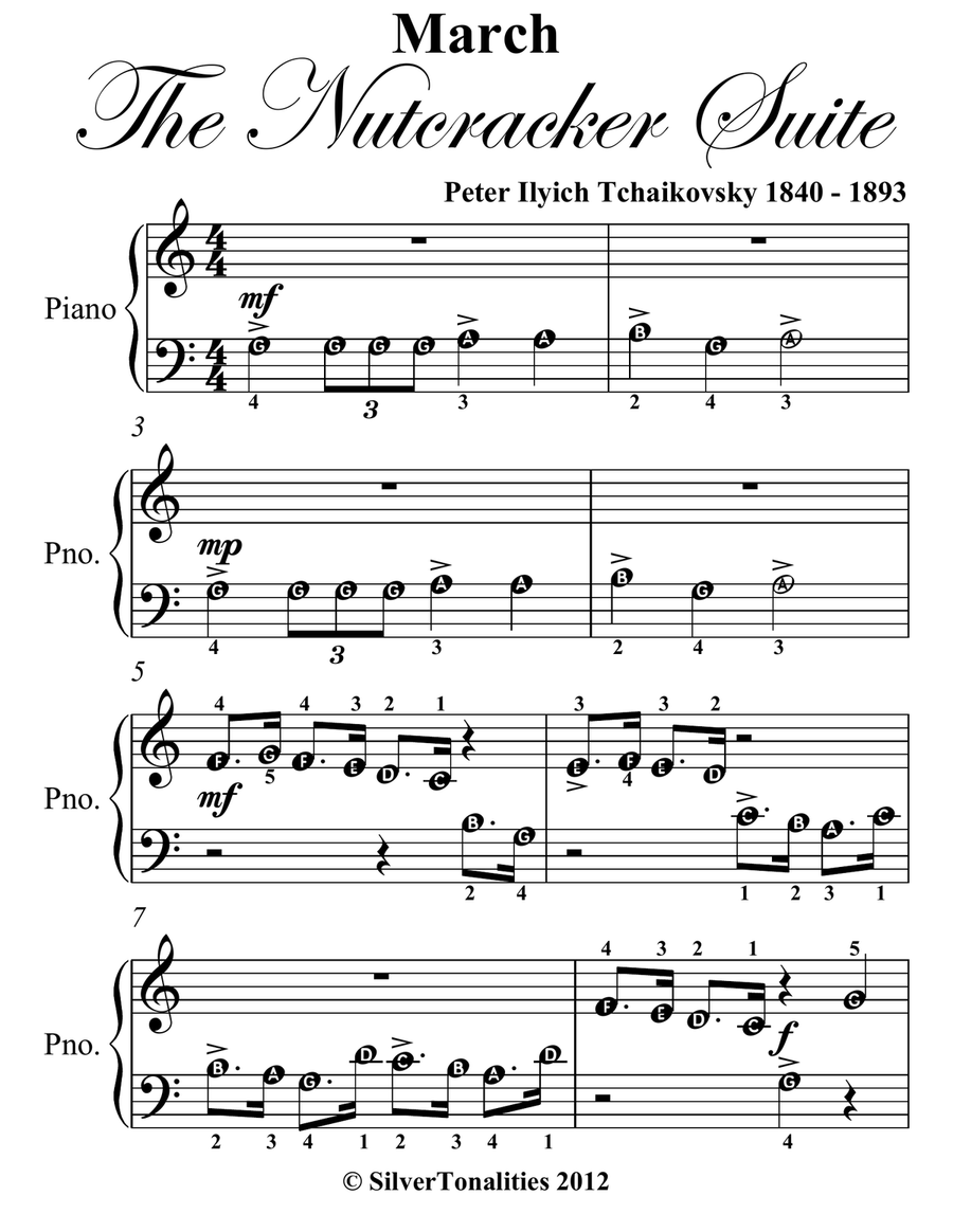 March the Nutcracker Suite Beginner Piano Sheet Music Easy Piano scores gallery preview page 2