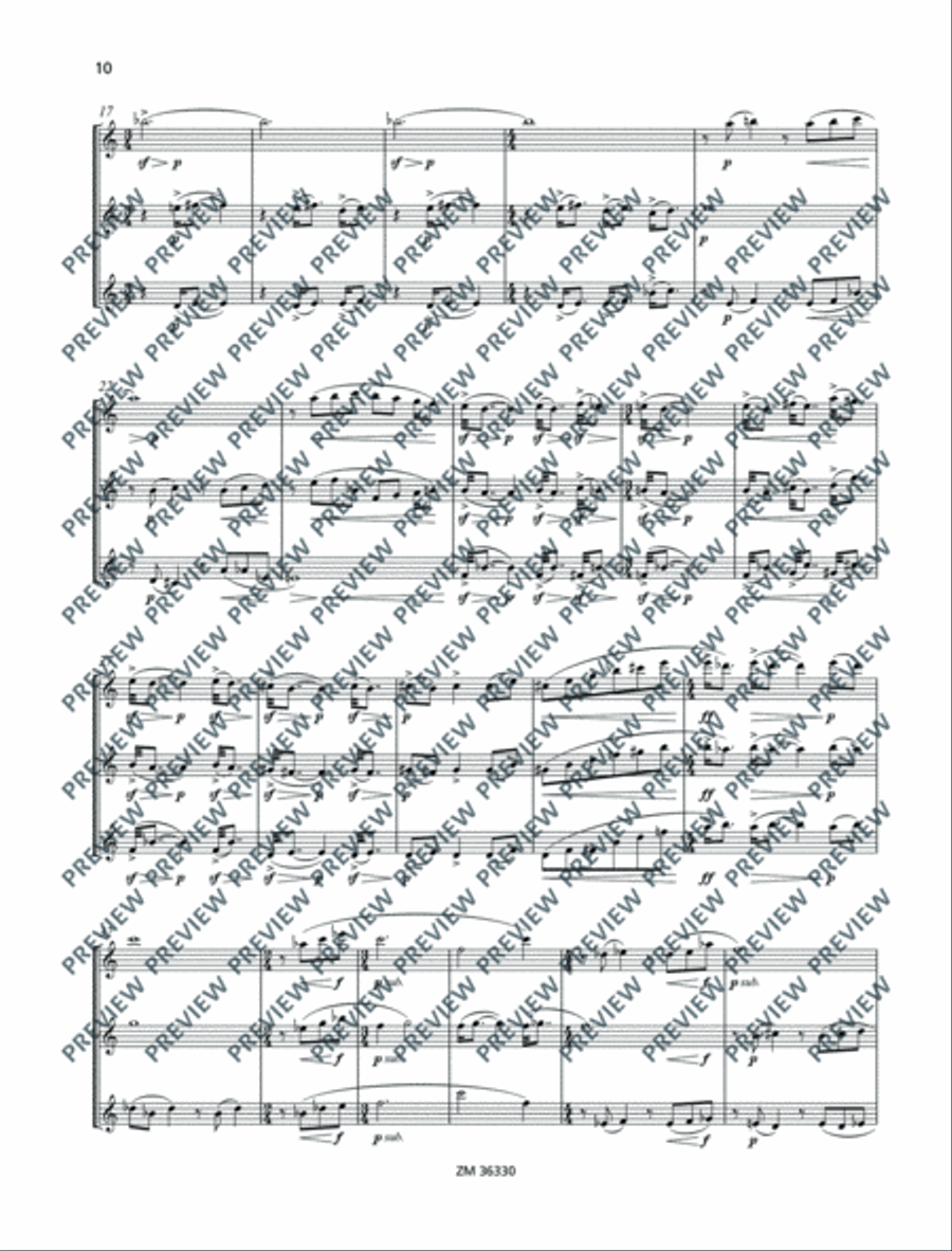Drei aulische Gesänge Flute Trio scores gallery preview page 11