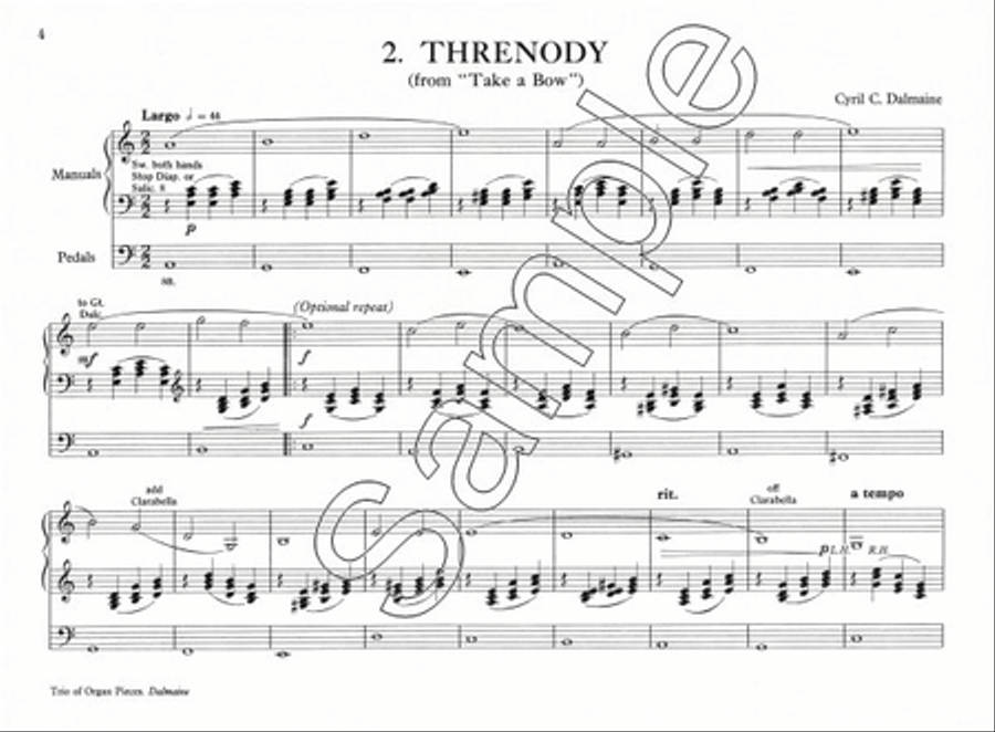 Trio of Organ Pieces Trio of Organ Pieces Organ scores gallery preview page 3
