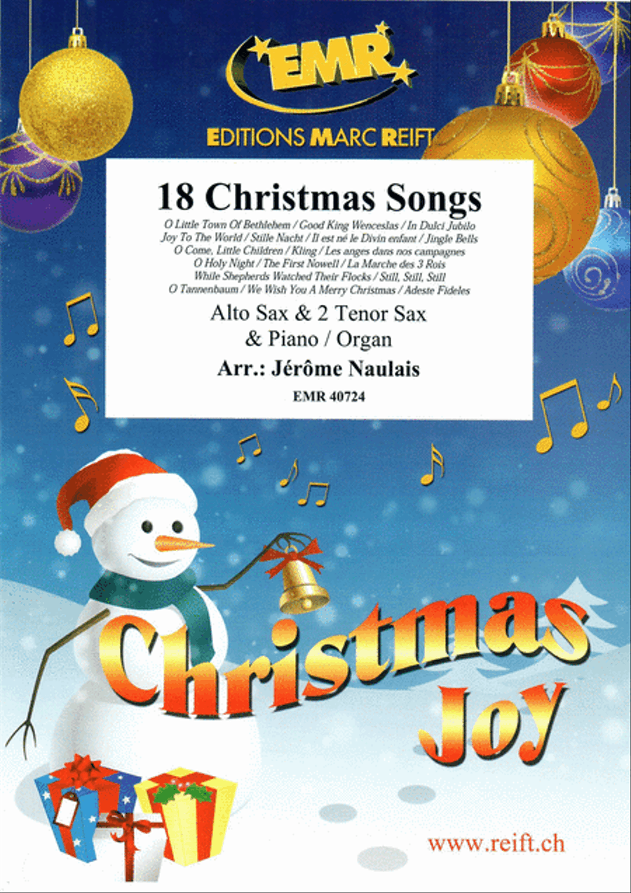 18 Christmas Songs 18 Christmas Songs Saxophone Ensemble scores gallery preview page 1