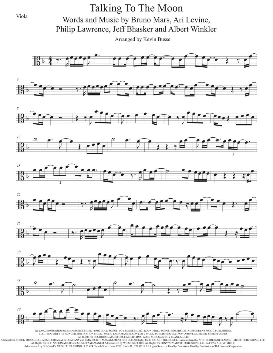 Talking To The Moon Viola Solo scores gallery preview page 1