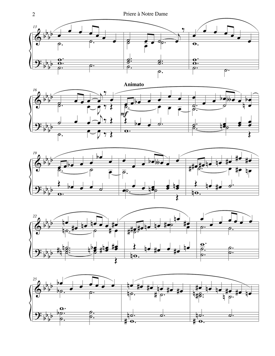 Priere à Notre Dame from Suite Gothique Piano Solo scores gallery preview page 2