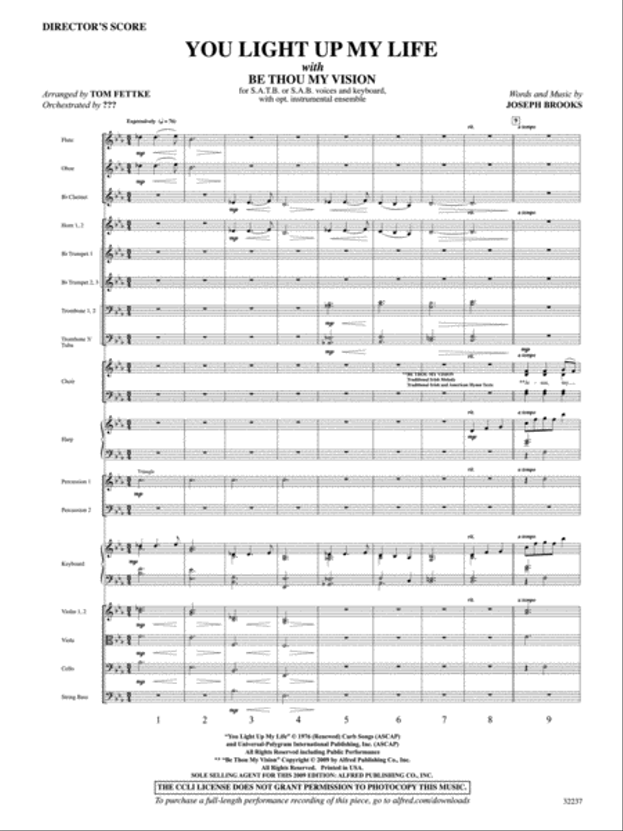 You Light Up My Life Choir scores gallery preview page 2