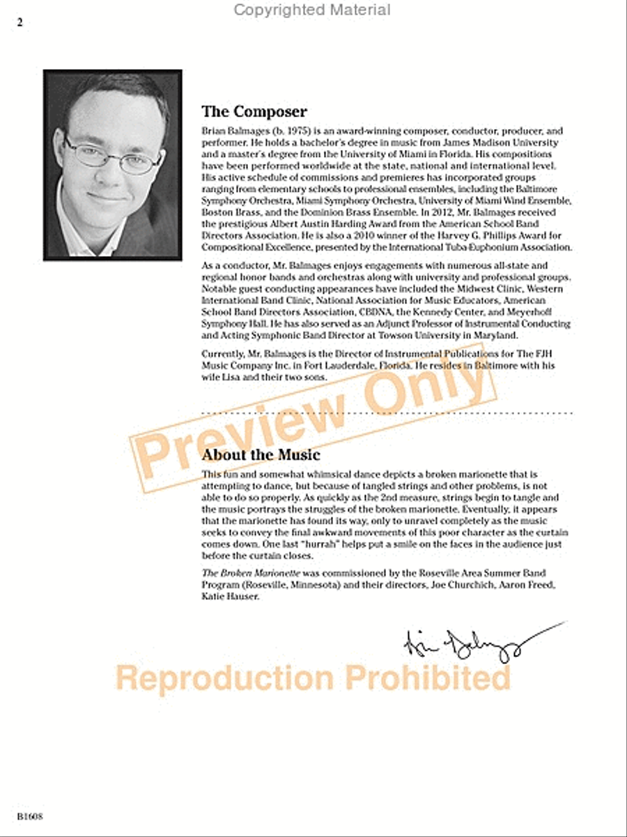 The Broken Marionette Concert Band scores gallery preview page 3