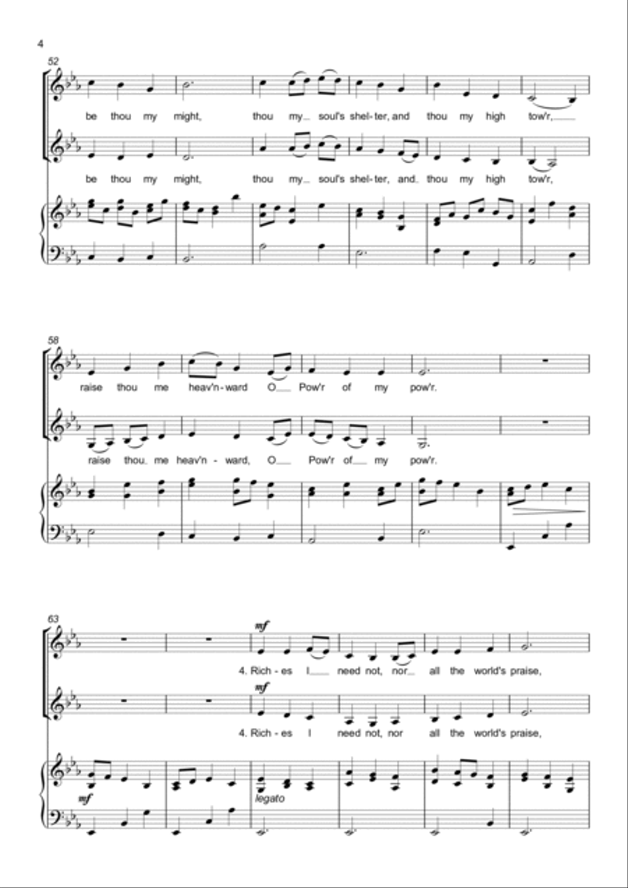 Be Thou my Vision (Slane) - 2 Part Choir - SA - Upper Voices SA scores gallery preview page 4