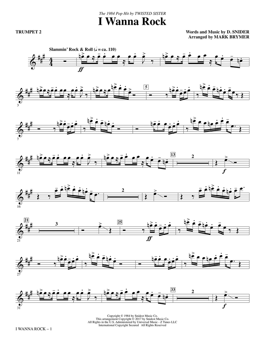 I Wanna Rock - Trumpet 2