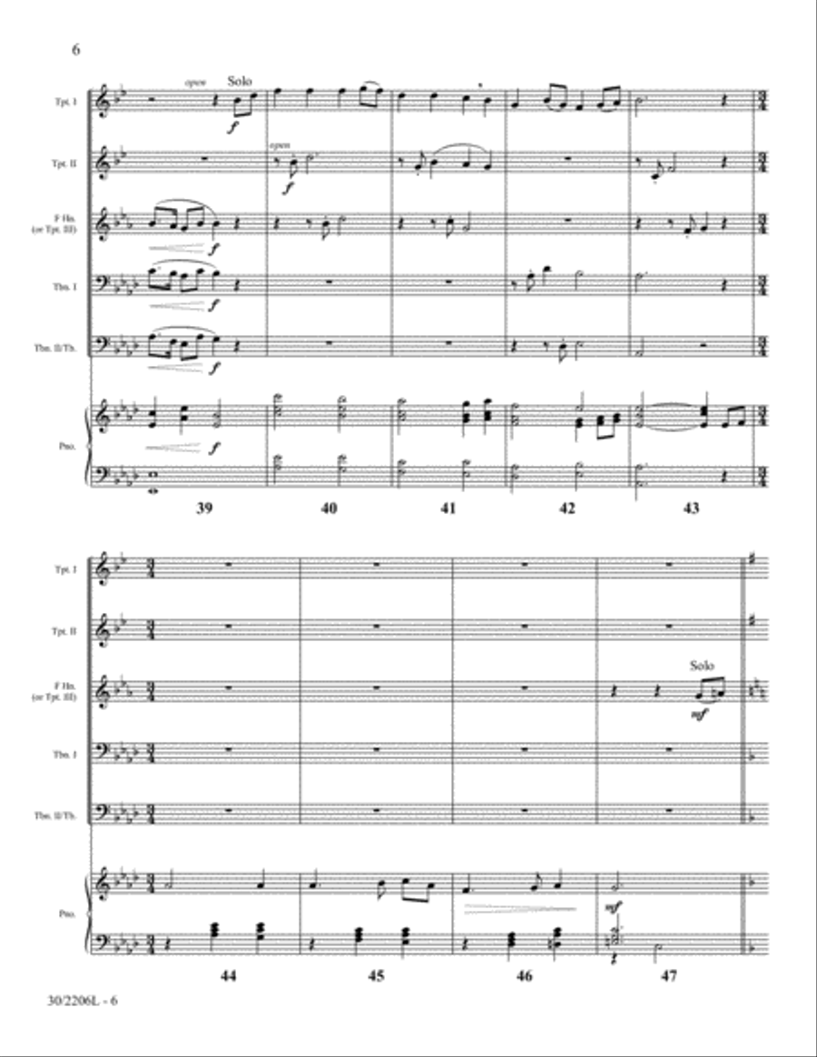 When I Can Read My Title Clear Brass Ensemble scores gallery preview page 6