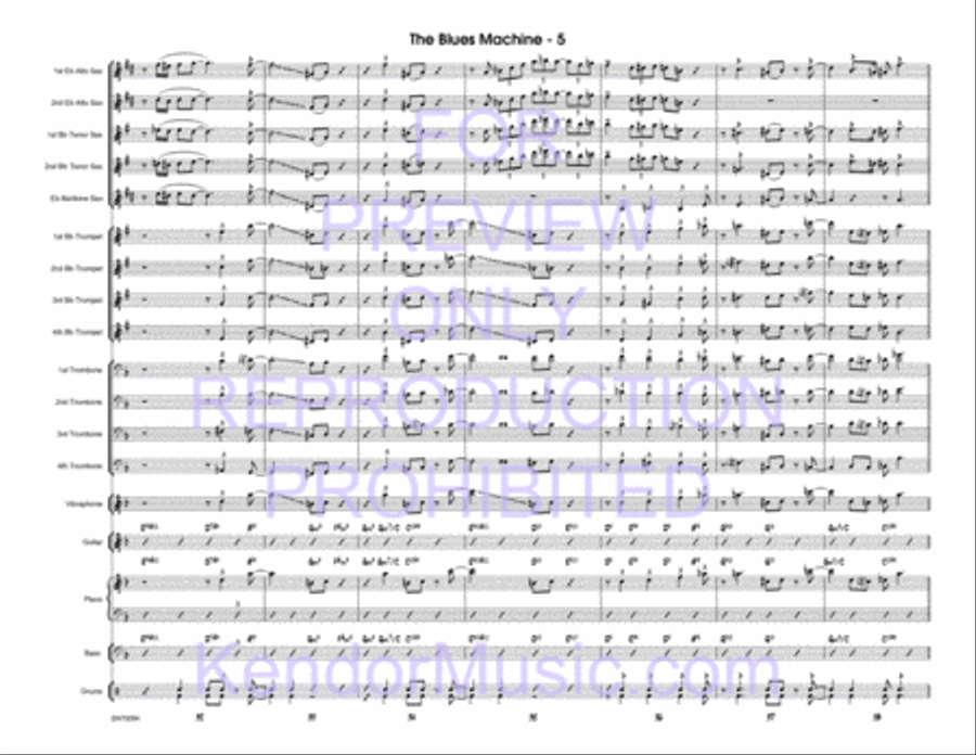 Blues Machine, The Blues Machine, The Jazz Ensemble scores gallery preview page 6