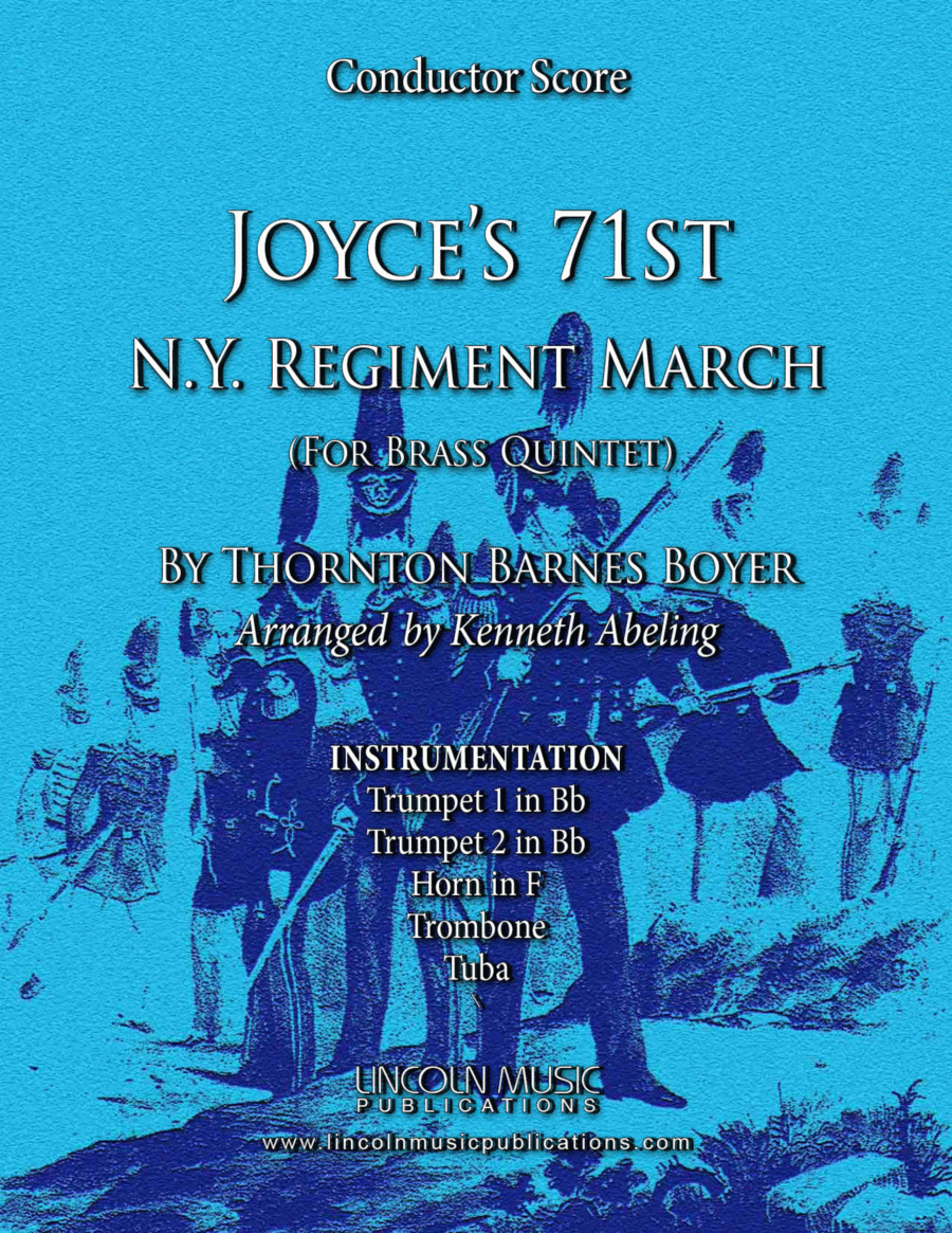 March - Joyce’s 71st N.Y. Regiment March (for Brass Quintet) Brass Quintet scores gallery preview page 1