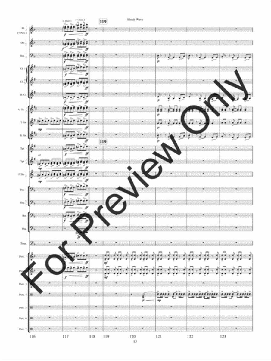 Shock Wave (Score) Concert Band scores gallery preview page 18