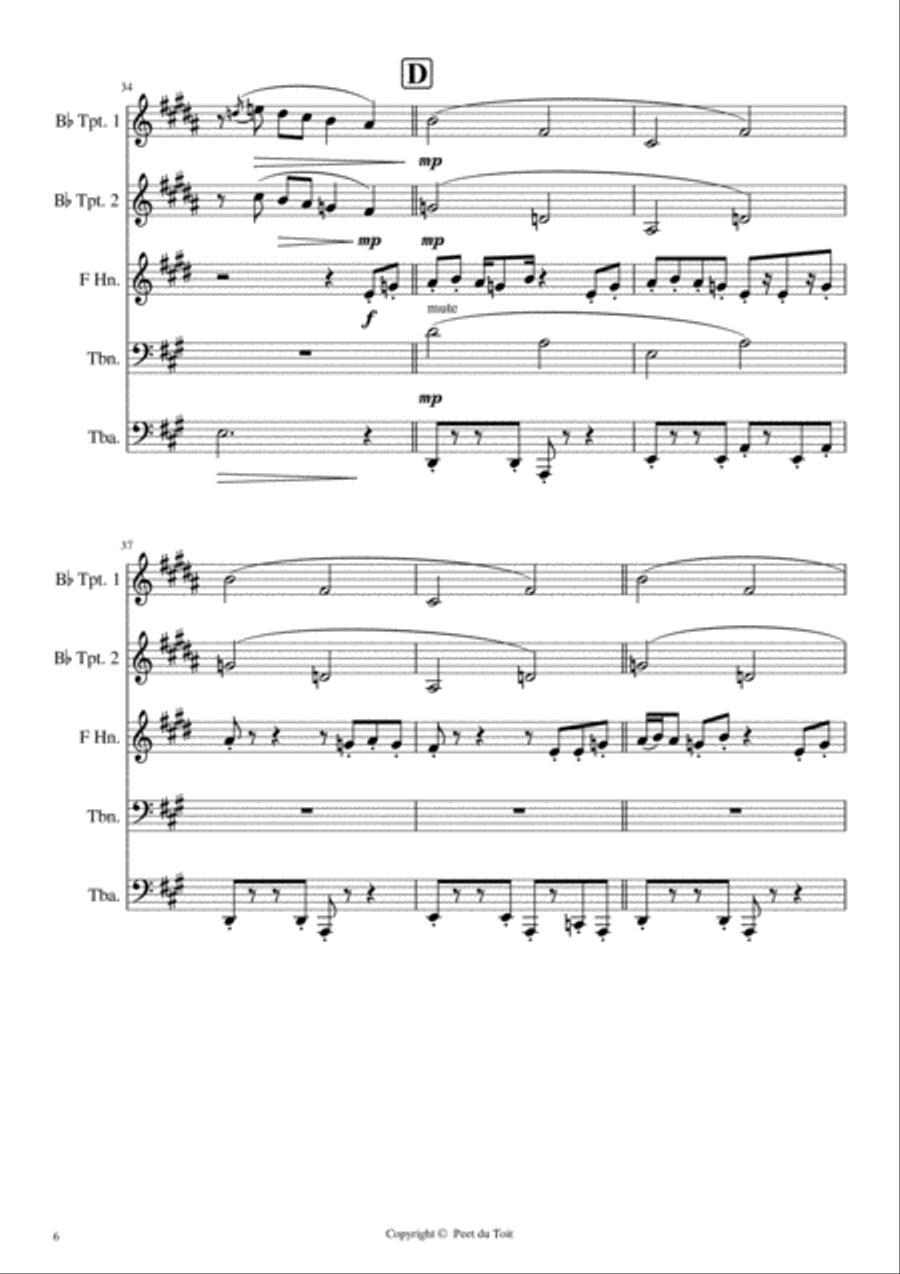 Tangled Up Brass Ensemble scores gallery preview page 6