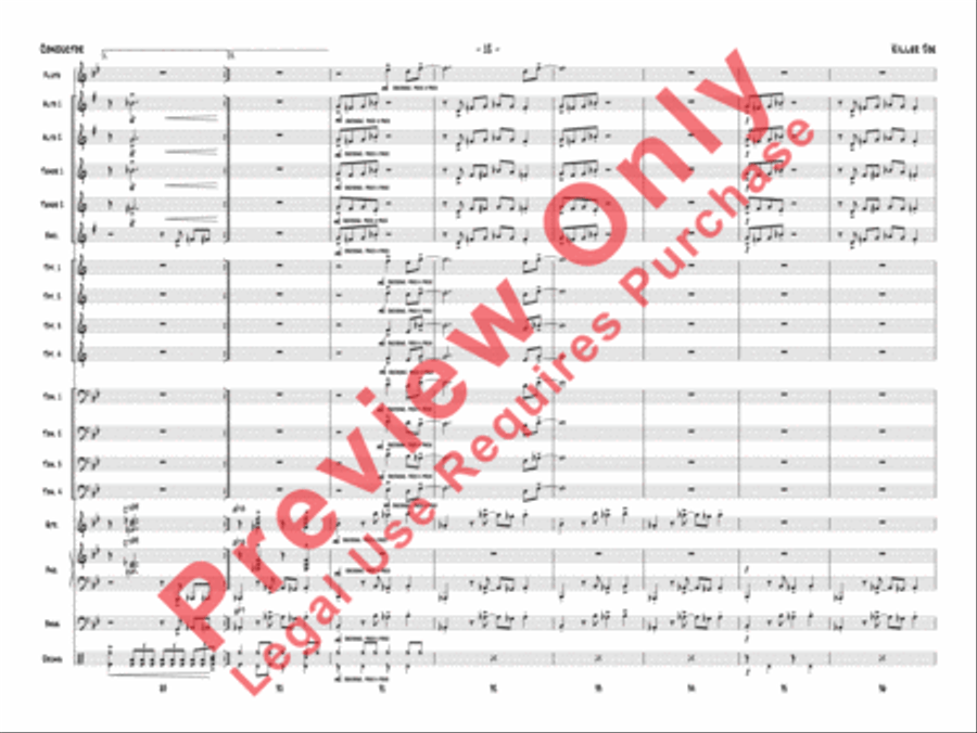 Cool Joe, Mean Joe (Killer Joe) Jazz Ensemble scores gallery preview page 15