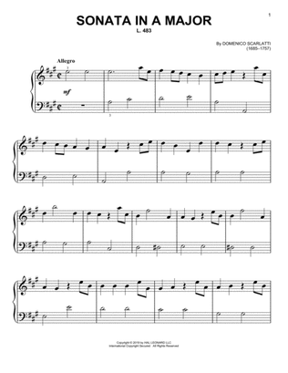 Sonata In A Major, L. 483