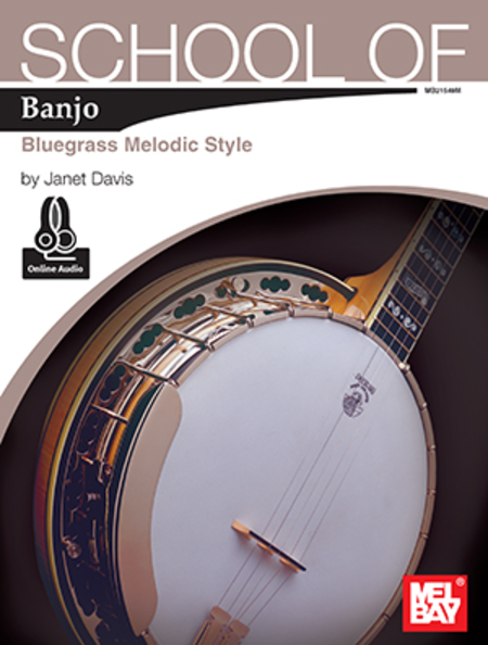School of Banjo: Bluegrass Melodic Style by Janet Davis 5-String Banjo - Sheet Music