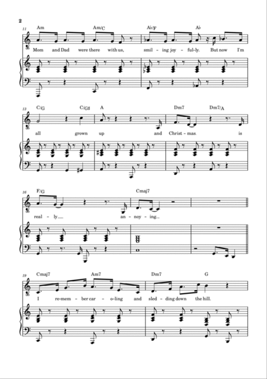 Christmas Is Annoying Christmas Is Annoying Piano, Vocal, Guitar scores gallery preview page 3