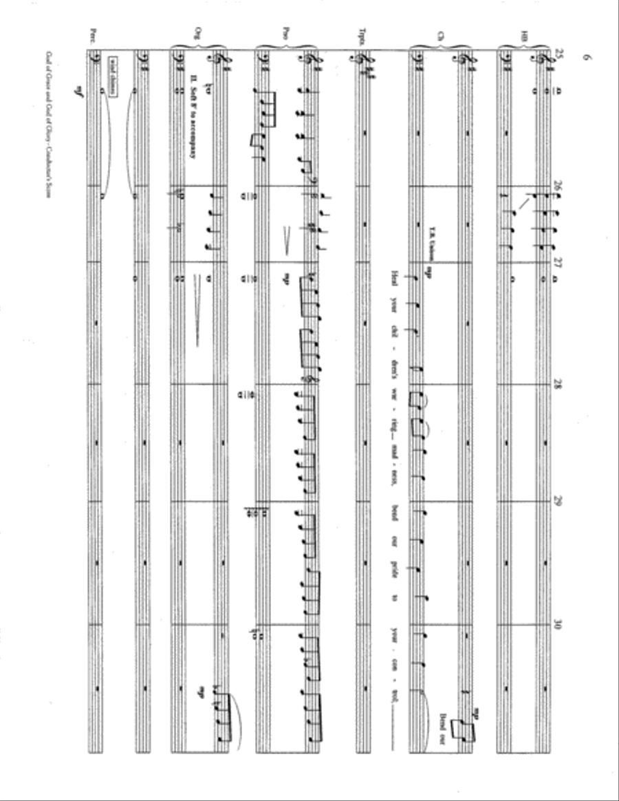 God of Grace and God of Glory Handbell Choir scores gallery preview page 6