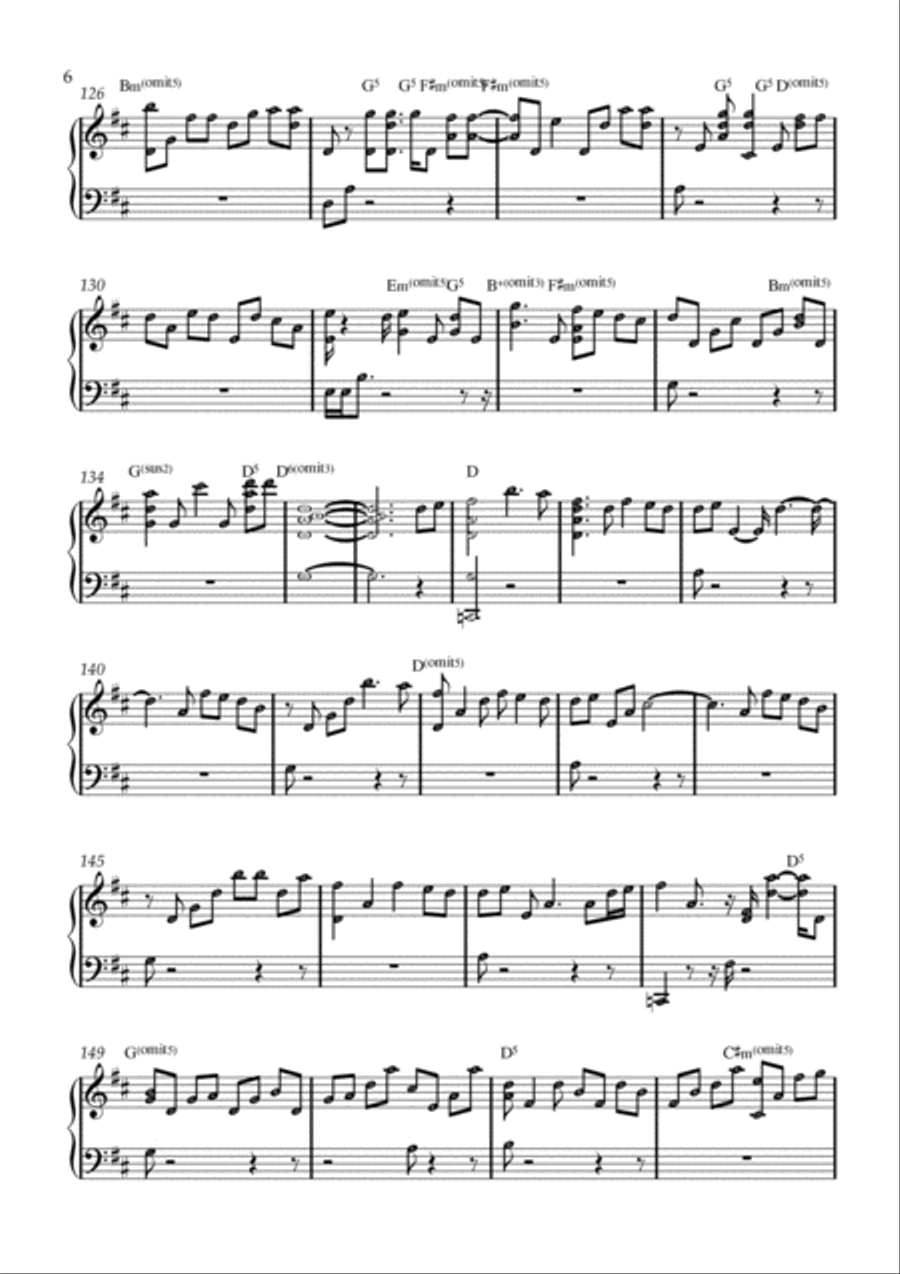 Oceans (where Feet May Fail) Oceans (where Feet May Fail) Piano Solo scores gallery preview page 6