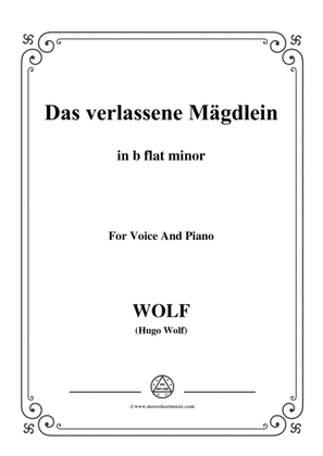 Wolf-Das verlassene Mägdlein in a minor,for Voice and Piano