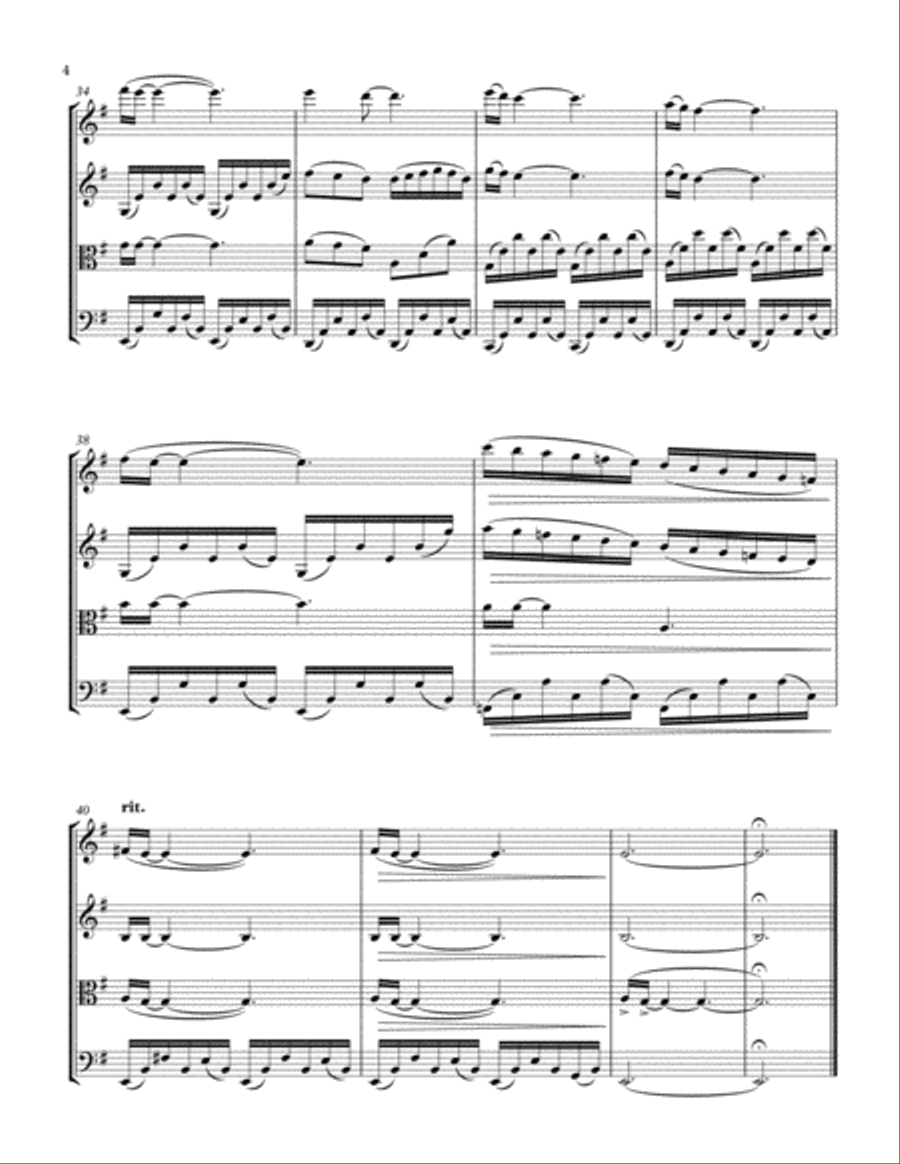Nights In White Satin String Quartet scores gallery preview page 4