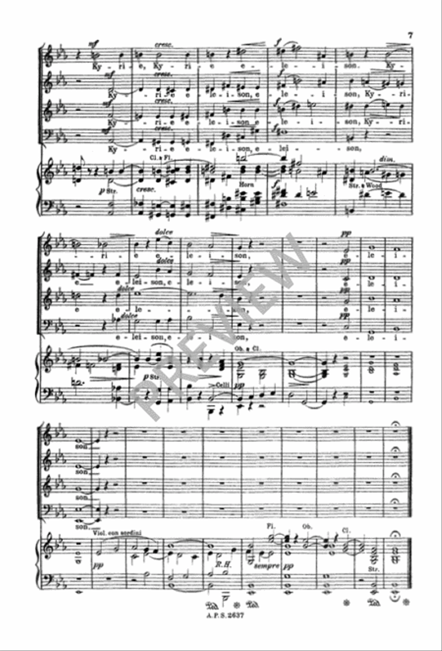 Mass in E-flat 4-Part scores gallery preview page 11