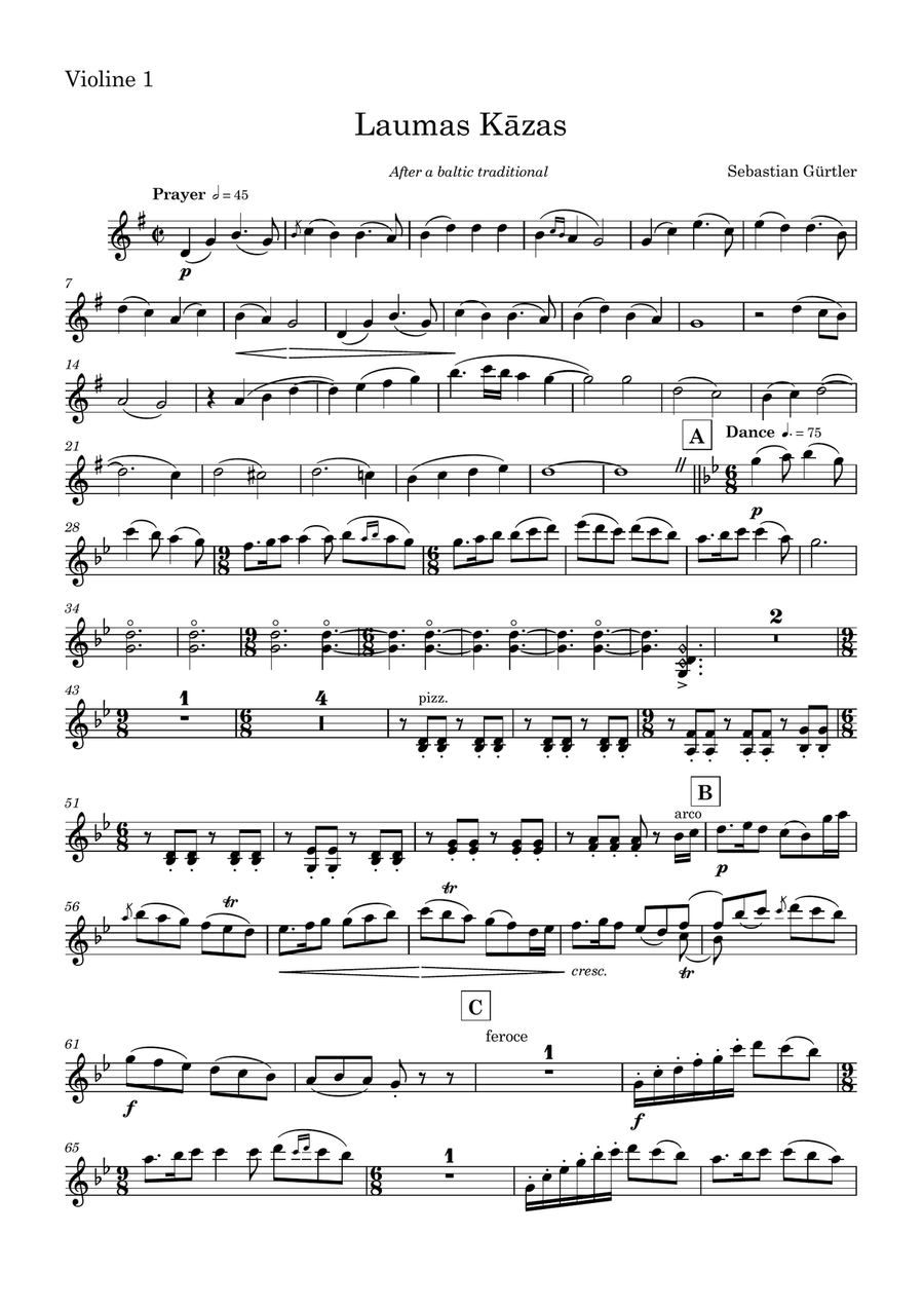 Laumas Kāzas String Quartet scores gallery preview page 6
