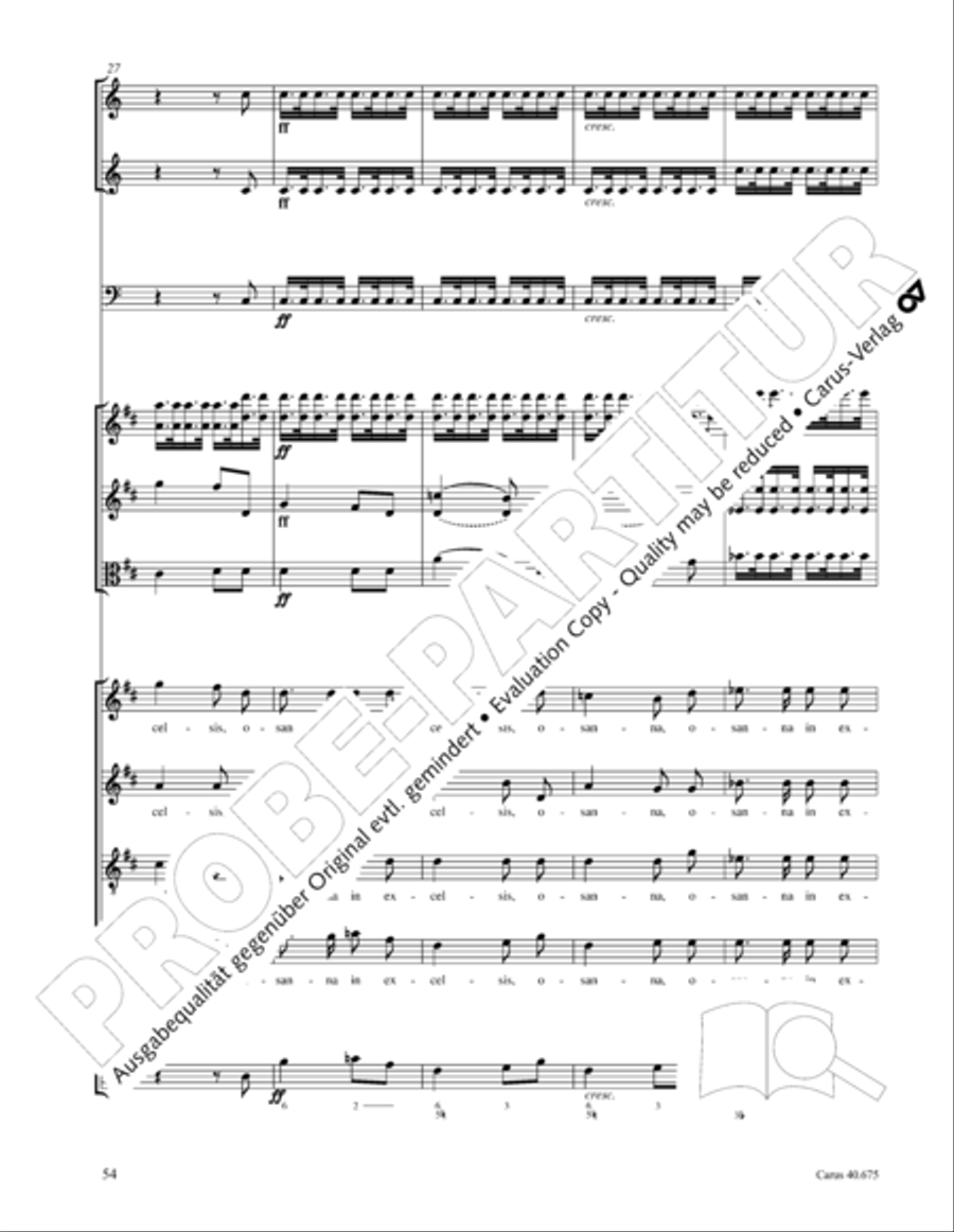 Mass in G Major STB scores gallery preview page 67