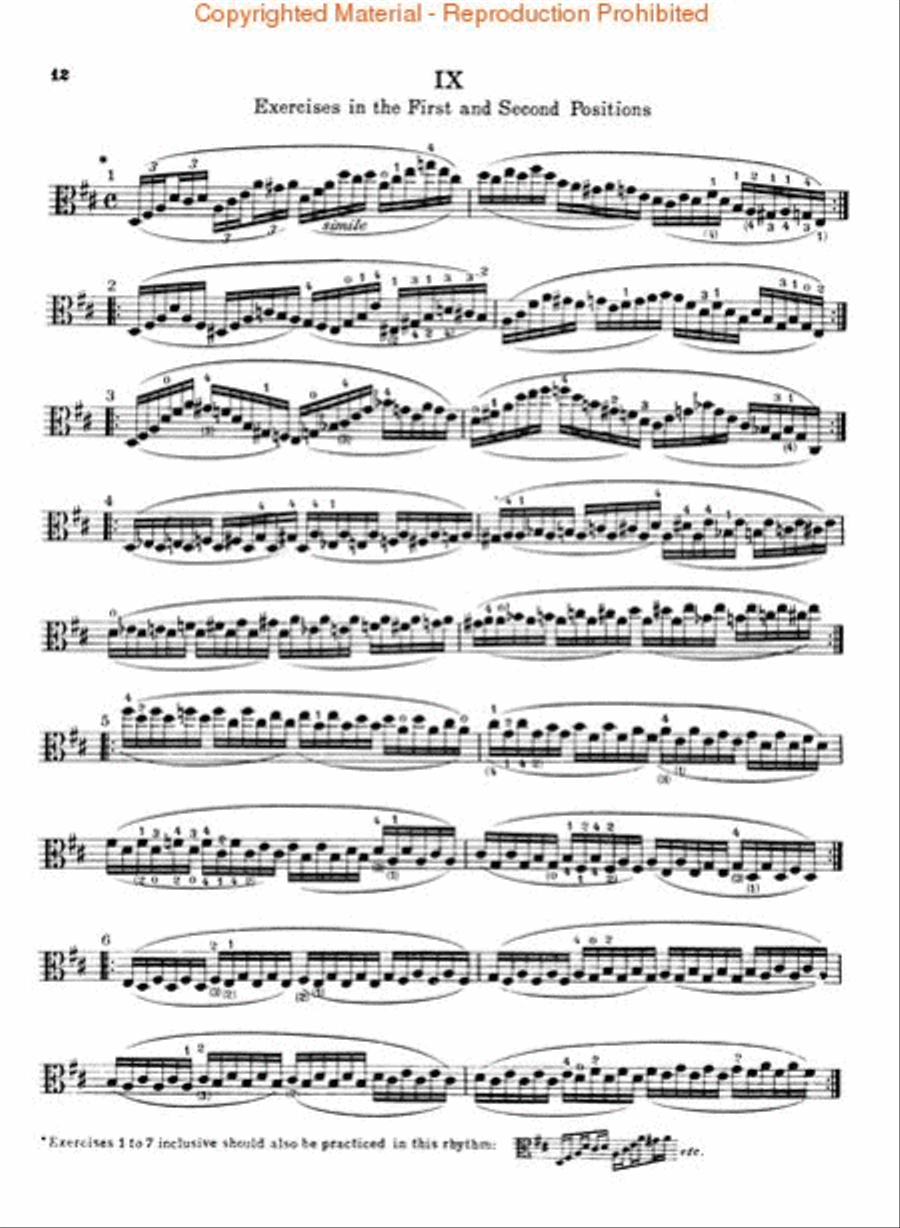 School of Violin Technics, Op. 1 – Book 1 Viola scores gallery preview page 3