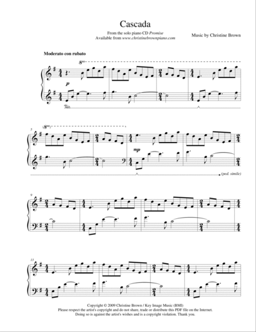 Cascada Piano Solo scores gallery preview page 2