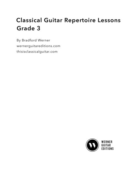 Classical Guitar Repertoire Lessons Grade 3