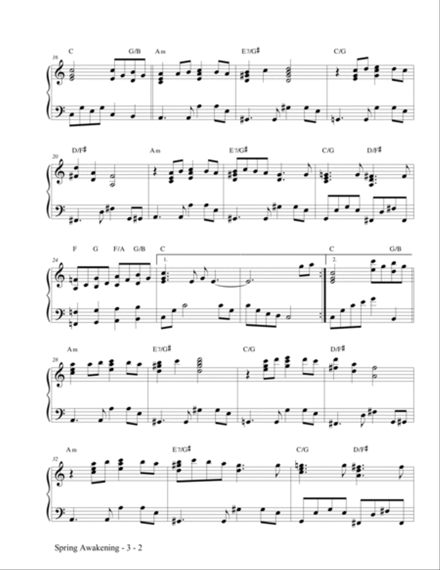 Spring Awakening Spring Awakening Piano Solo scores gallery preview page 2